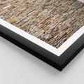 Plakat w ramie 40x50 - Mur z cegieł - surowa elegancja - mur, cegły - rama czarna