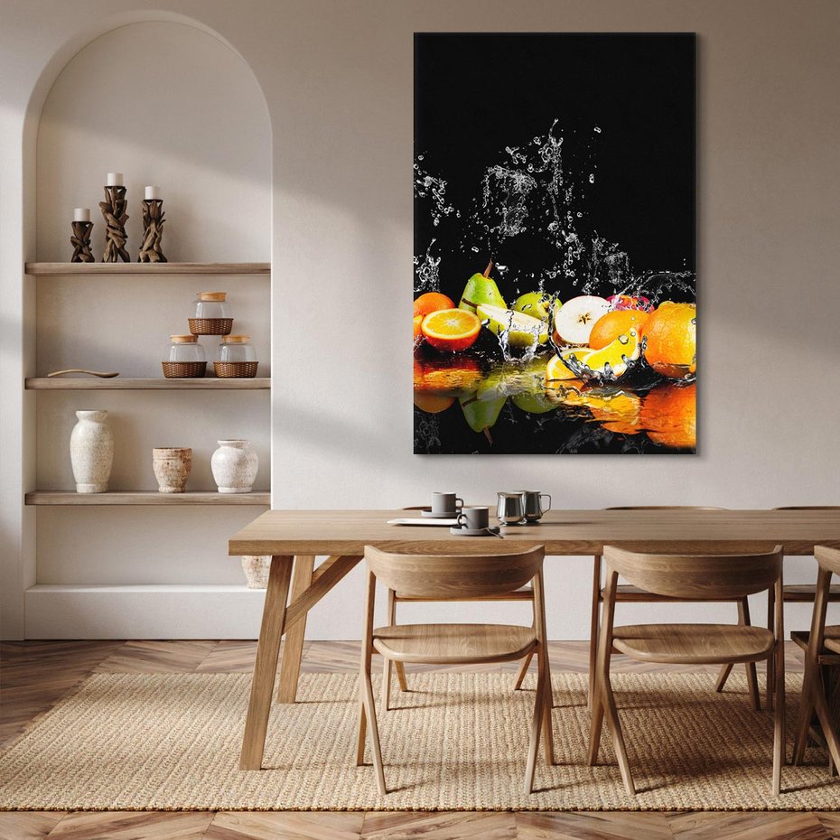 Obraz na płótnie 80x120 - Owoce w Restauracji - owoce, kuchnia