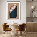 Plakat bez ramy 21x30 - Wnętrza Boho Serca - abstrakcyjny obraz, plakat
