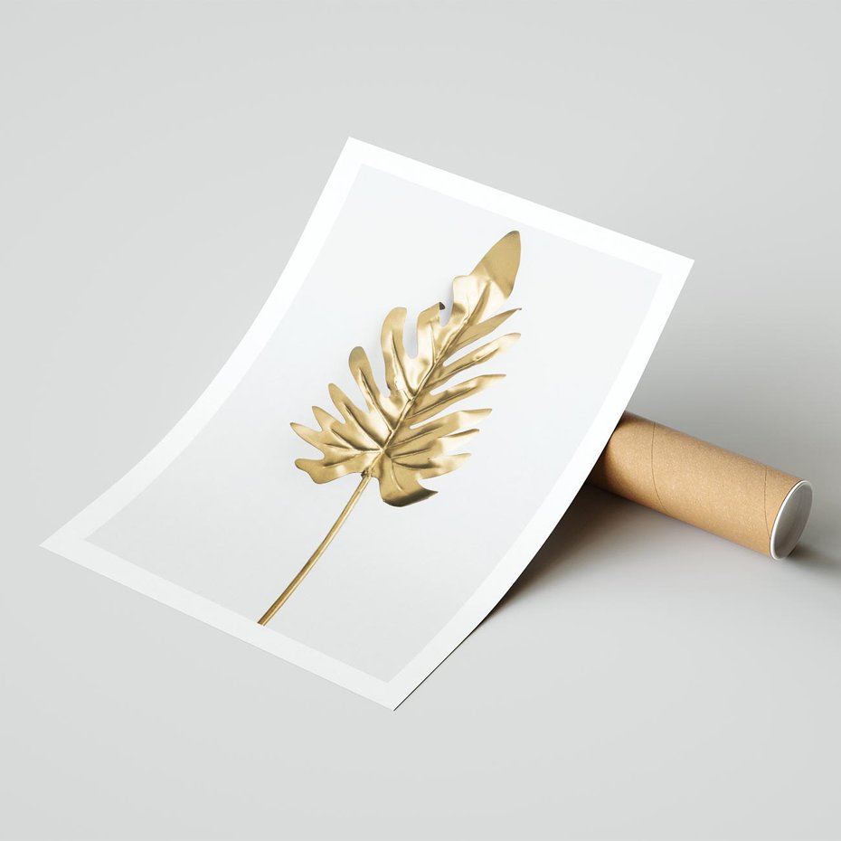 Plakat bez ramy 40x50 - Ponadczasowy Urok - złote, liście