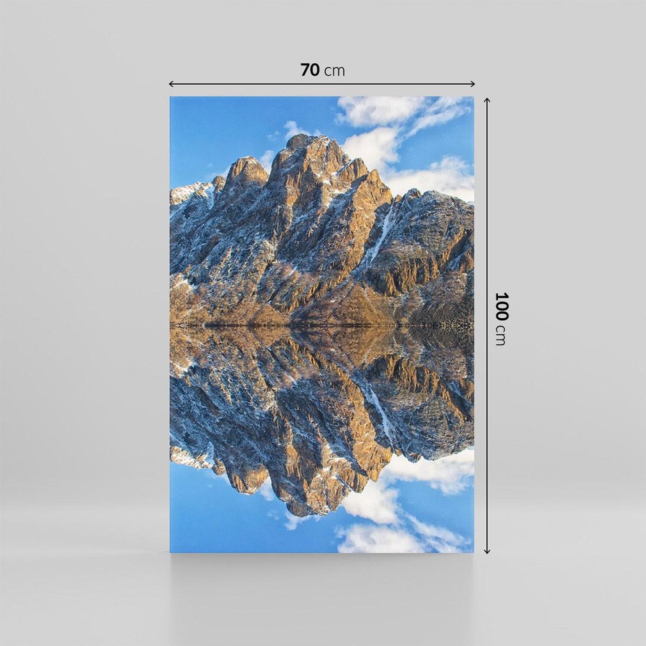 Obraz na płótnie 70x100 - Górskie odbicie jeziora - góry, jezioro