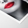 Plakat bez ramy 50x70 - Piękno usta i szminka - usta, szminka