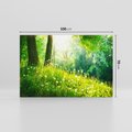 Obraz na płótnie 100x70 - Urok natury - magiczny las na płótnie - las, trawa