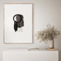 Plakat w ramie 40x50 - Japoński Minimalizm - grafika w japońskim stylu, minimalizm - rama drewno