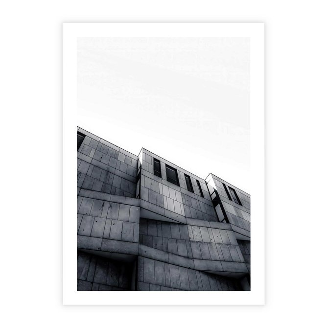 Plakat bez ramy 21x30 - Surowa Elegancja Architektury - architektura, surowe formy