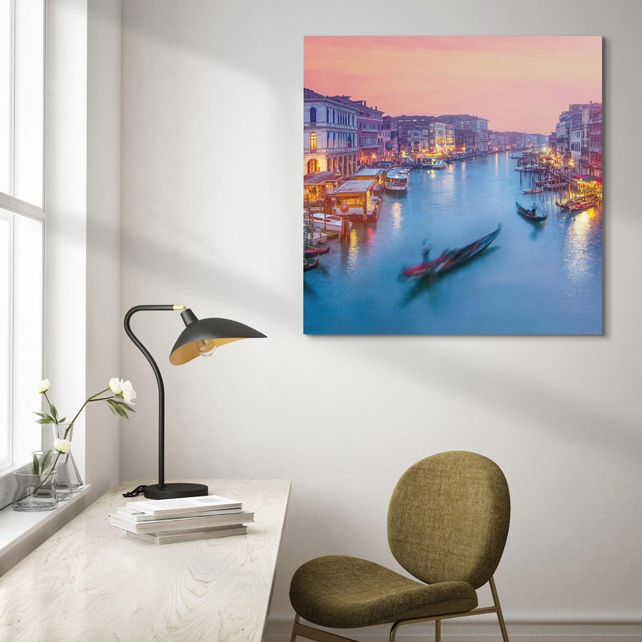 Obraz na płótnie 50x50 - Romantyczna Wenecja we Włoszech - Wenecja, Włochy