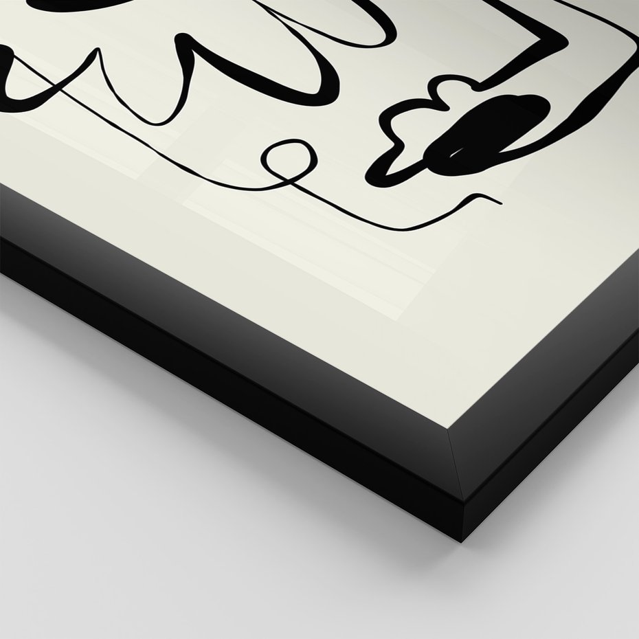 Zestaw obrazy w ramie 50x70 galeria - Abstrakcja, jak, Picasso, nowoczesny - rama czarna