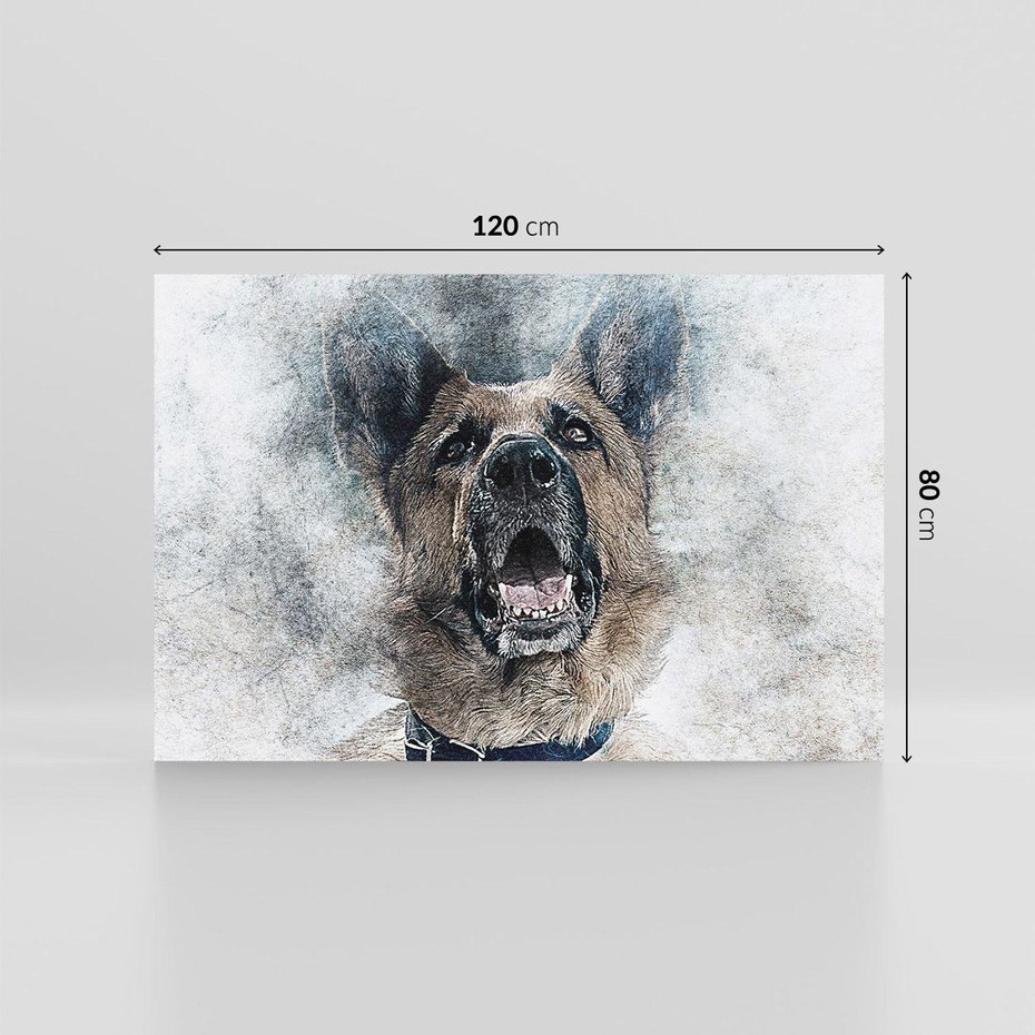 Obraz na płótnie 120x80 - Pies - wierny towarzysz - pies, sztuka