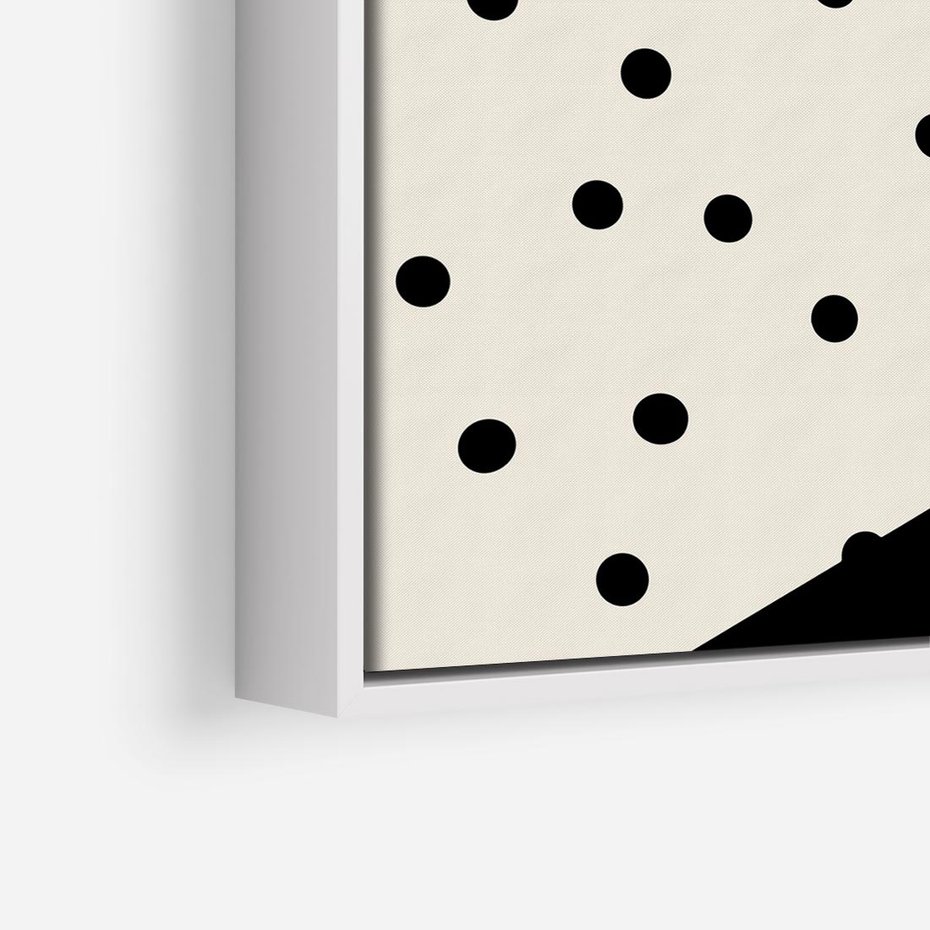 Obraz w ramie 50x50 - Wesołe Geometryczne Kształty - geometryczne kształty, abstrakcja - rama biała