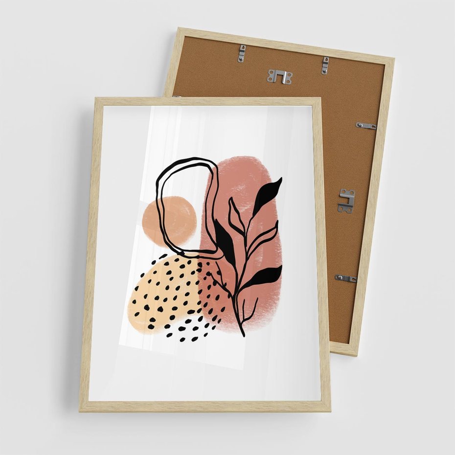 Plakat w ramie 50x70 - Migotliwe Harmonie - abstrakcja, sztuka nowoczesna - rama drewno