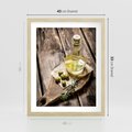 Plakat w ramie 40x50 - Oliwki w restauracji - oliwa, oliwki - rama drewno