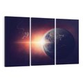 Obraz na płótnie 120x80 - Kosmiczne horyzonty - kosmos, ziemia
