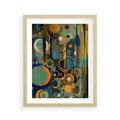 Plakat w ramie 40x50 - Wibracje Wymyślnych Form - abstrakcyjny obraz, mnogość kolorów - rama drewno