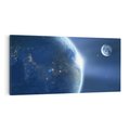 Obraz na płótnie 120x60 - Spotkanie księżyca i Ziemi - księżyc, ziemia