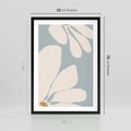 Plakat w ramie 50x70 - Pastelowe Marzenia Kwiatów - kwiaty, nowoczesne i minimalistyczne - rama czarna