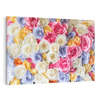 Obraz na płótnie 70x50 - Elegancja w kwiatach - kwiaty, róże