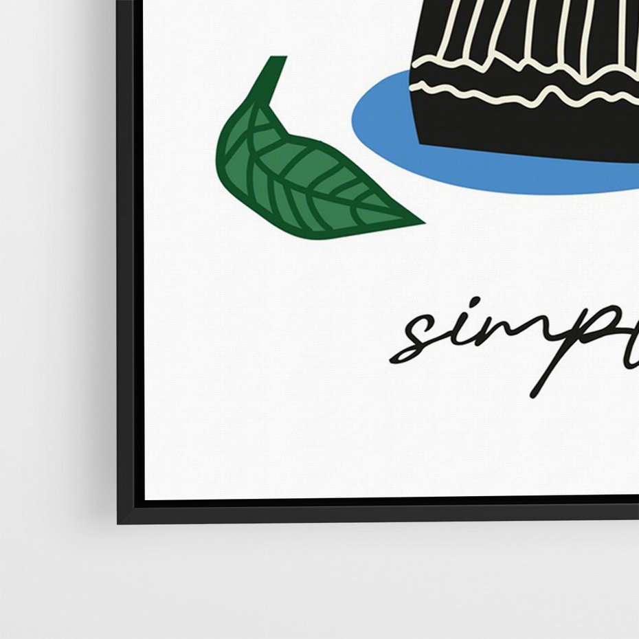 Obraz w ramie 50x70 - Tajemnicze Wibracje - tygrys, kwiaty - rama czarna