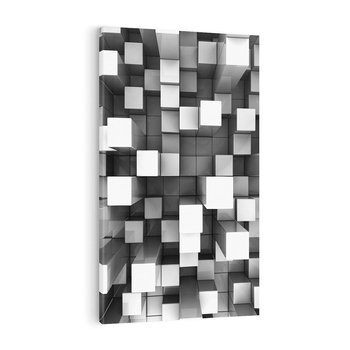 Obraz na płótnie 80x120 - Abstrakcyjne światy: 3D w kwadratach - 3D, abstrakcja