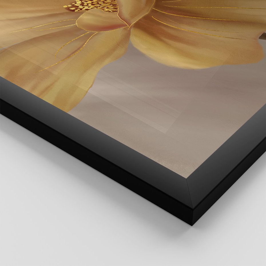 Zestaw obrazy w ramie 50x70 galeria - Kwiaty, jak, obraz, olejny, złoto - rama czarna