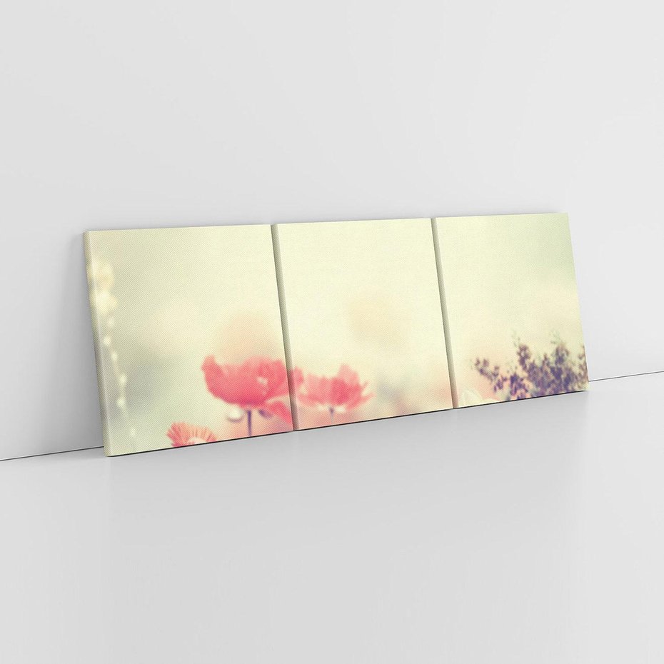 Obraz na płótnie 120x40 - Delikatne kwiaty pastelowe - kwiaty, pastelowe