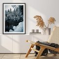 Plakat bez ramy 30x40 - Zima nad Jeziorem - krajobraz zimowy, jezioro