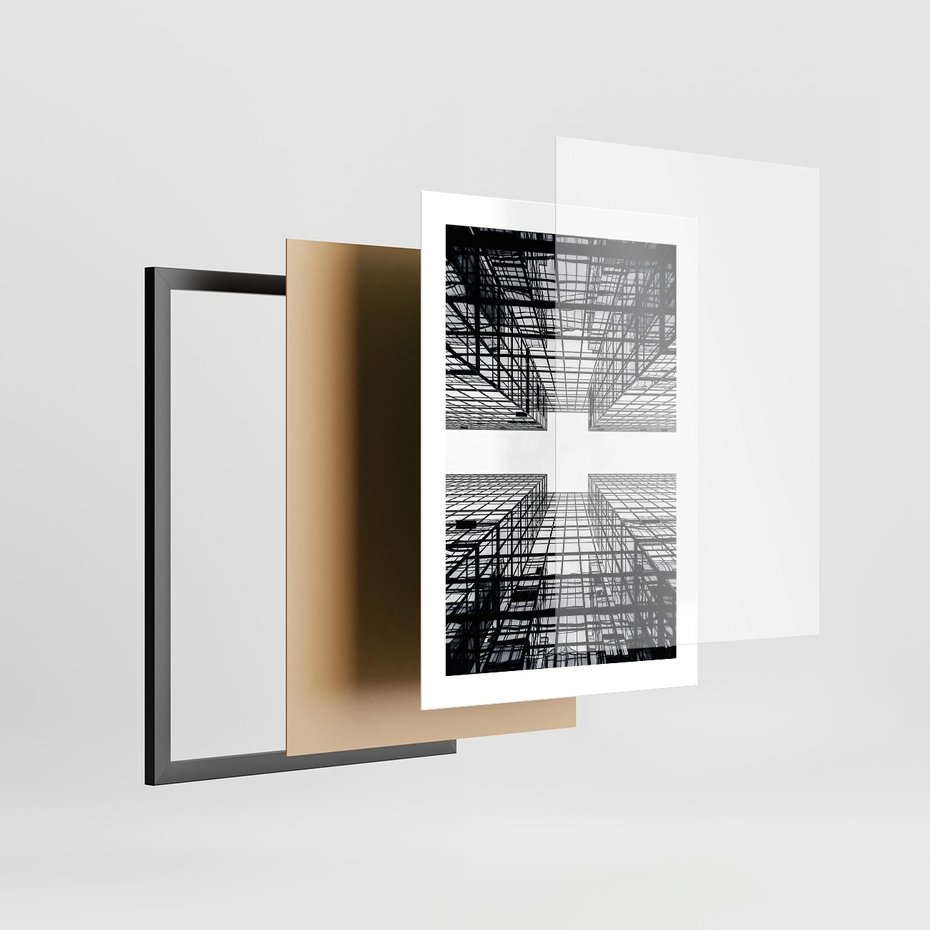 Plakat w ramie 30x40 - Czar i Wielkość - wieżowce, architektura - rama czarna