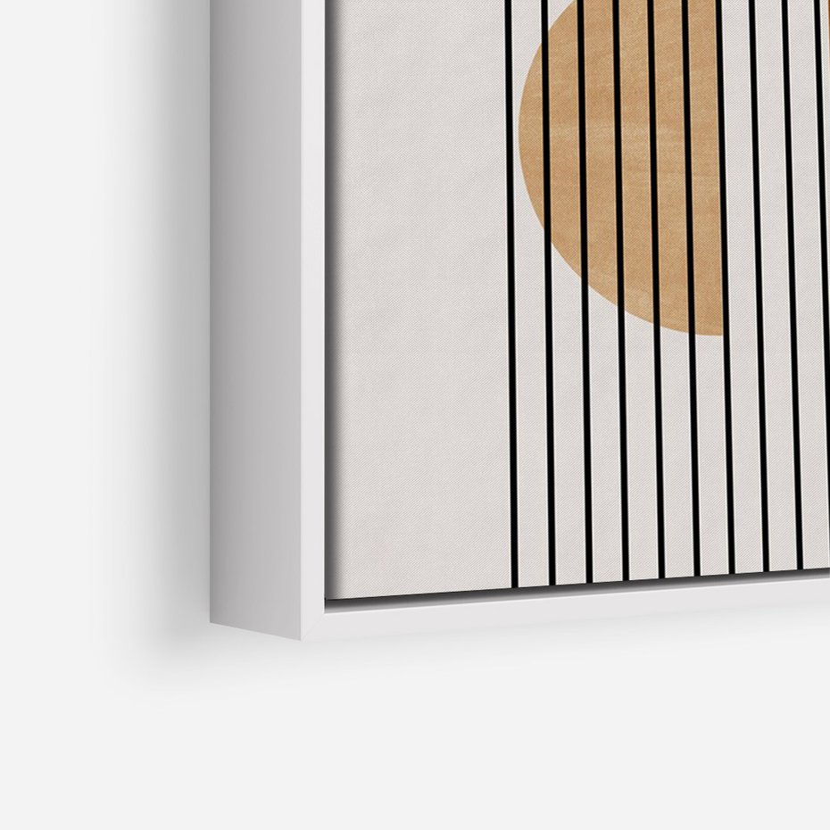 Obraz w ramie 80x120 - Wewnętrzne Labirynty Form - styl mid century, nowoczesna sztuka - rama biała