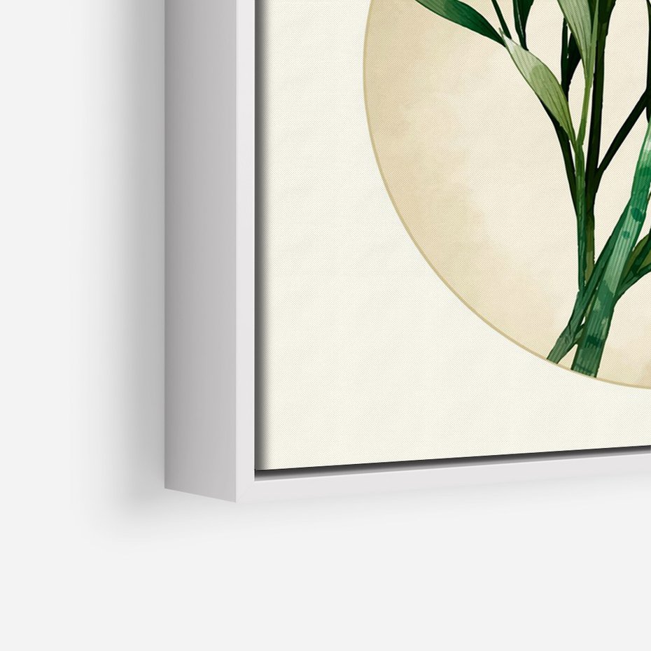 Obraz w ramie 70x100 - Rozkwitająca Delikatność - japońska sztuka, ptak - rama biała