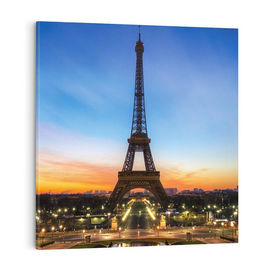 Obraz na płótnie 70x70 - Wieża Eiffla w Innej Odsłonie - wieża, Eiffla