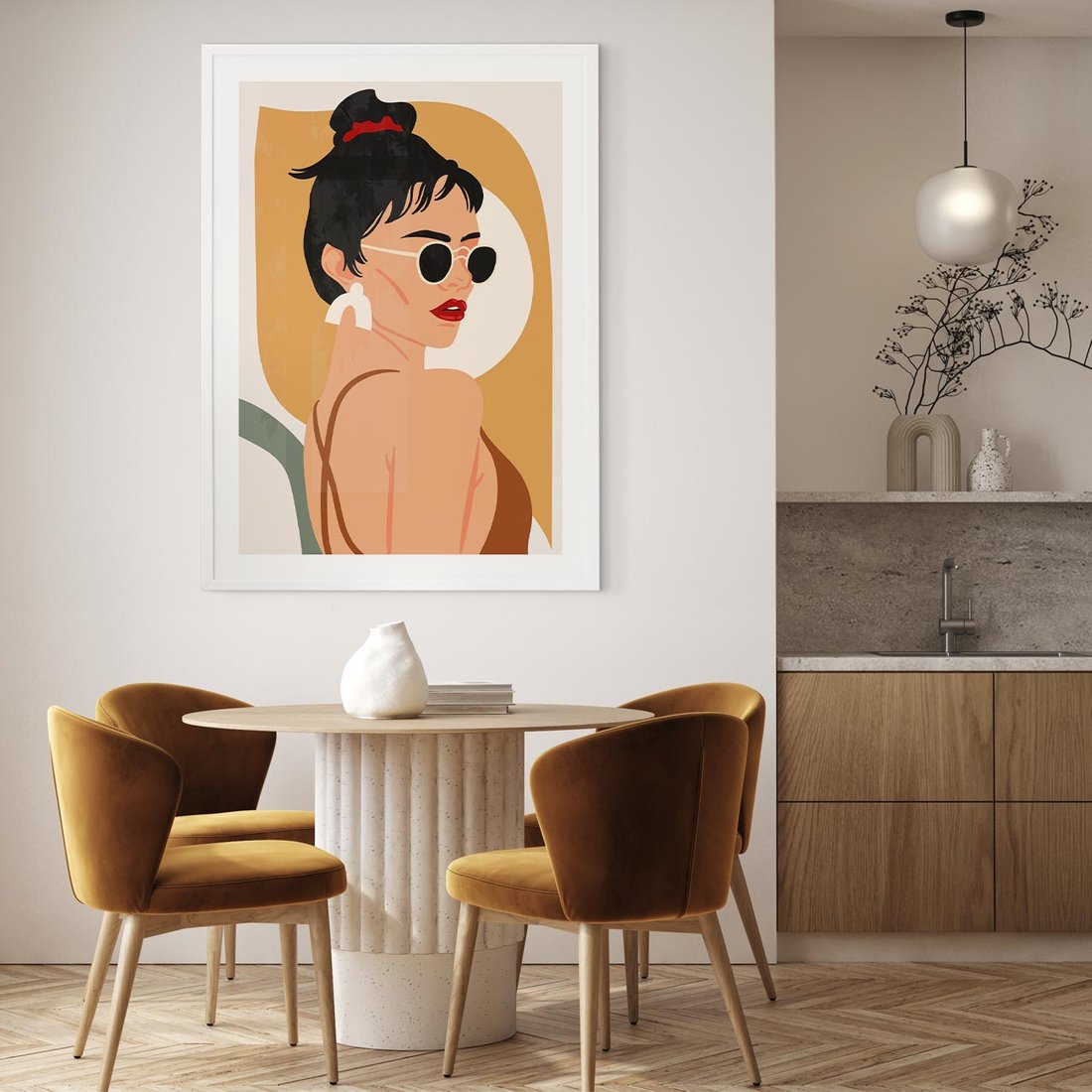 Plakat bez ramy 40x50 - Kobieca Przenikliwość - nowoczesny plakat, styl retro