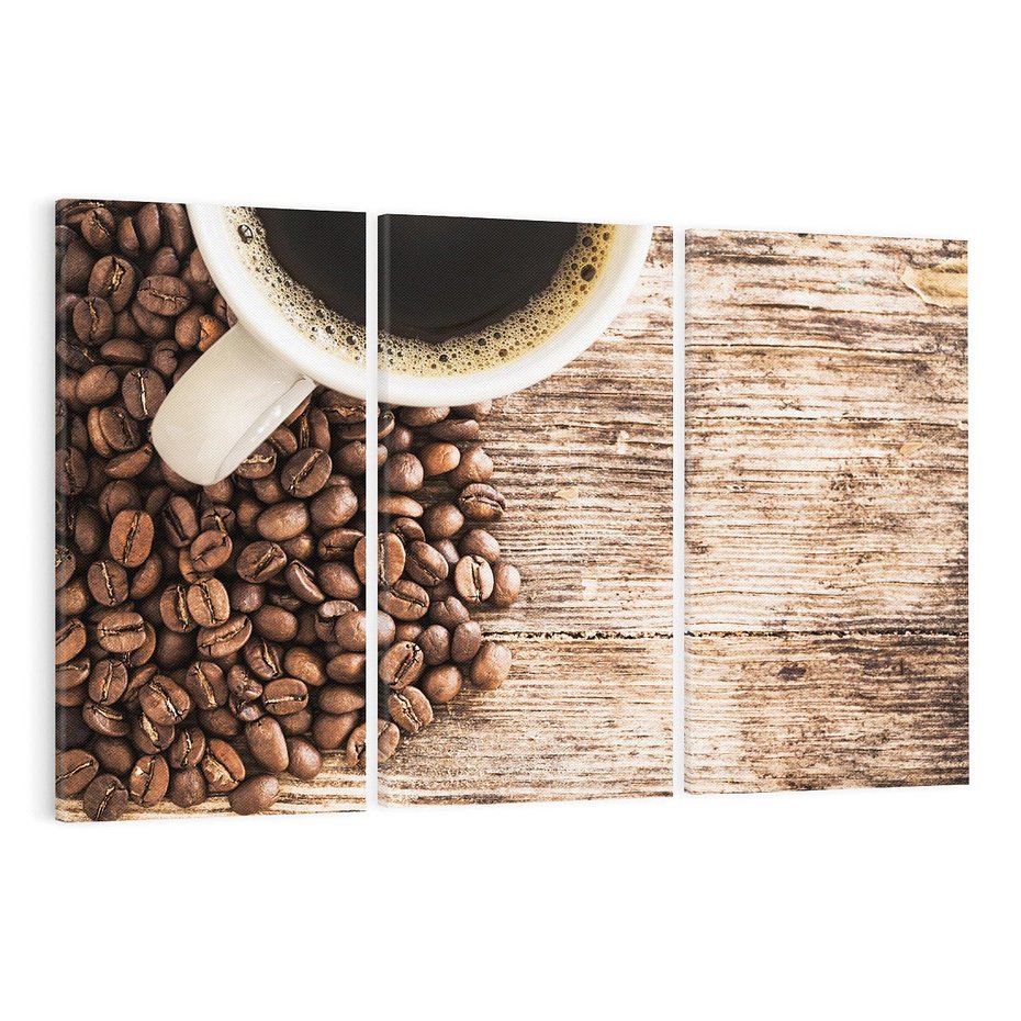 Obraz na płótnie 120x80 - filiżanka pełna aromatu - kawa, filiżanka