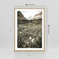 Plakat w ramie 50x70 - Nostalgiczne Góry - górski krajobraz, łaka w górach - rama drewno