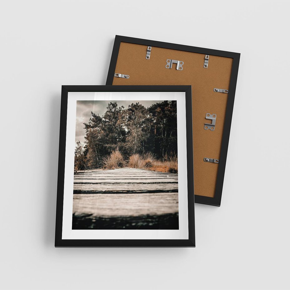 Plakat w ramie 40x50 - Fotografia w Ciepłych Barwach - odcienie brązu, fotografia - rama czarna