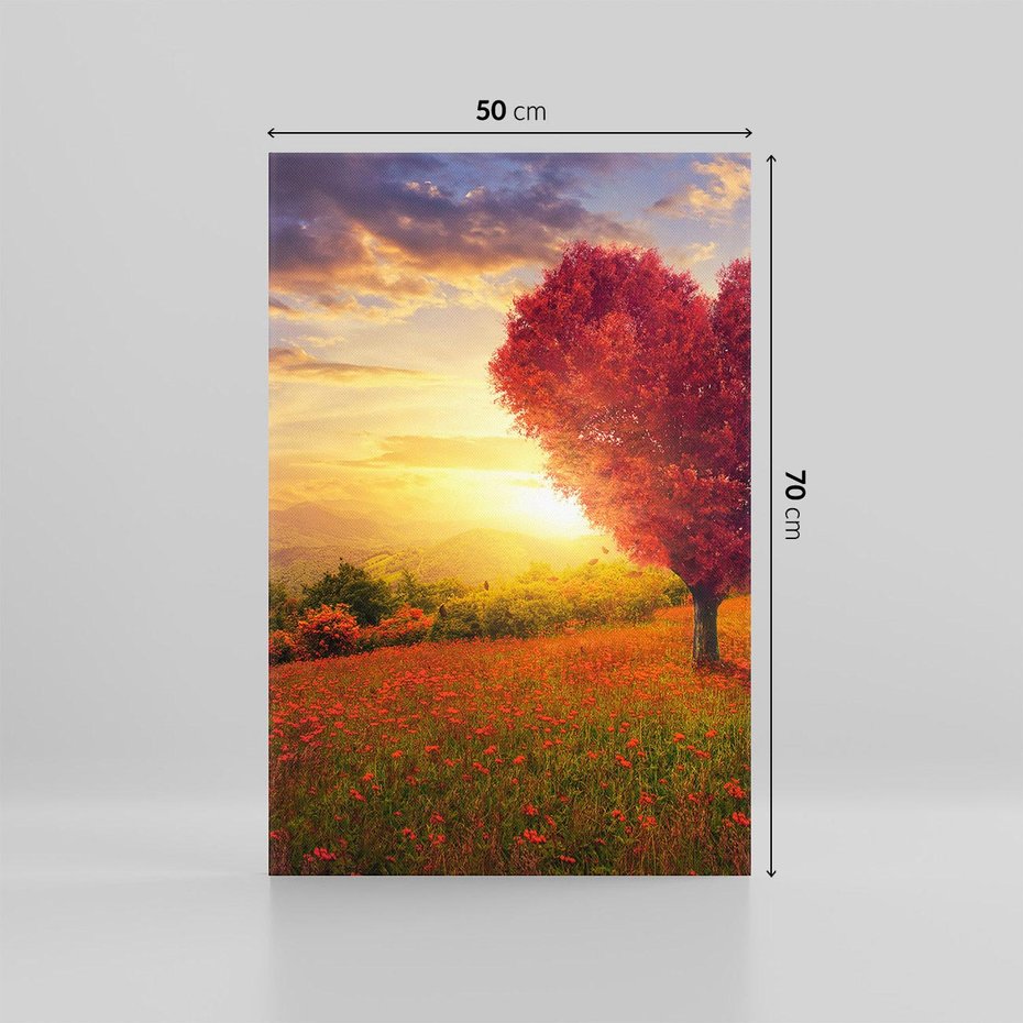 Obraz na płótnie 50x70 - serce natury - drzewo, serce