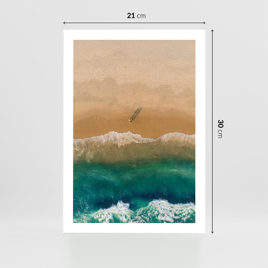Plakat bez ramy 21x30 - Nadbrzeżna Harmonia - plaża, morze