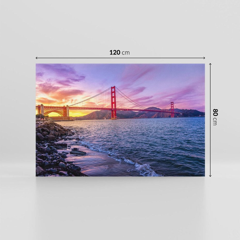 Obraz na płótnie 120x80 - Złota Brama San Francisco - Golden Gate, San