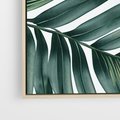 Obraz w ramie 120x80 - Ruchome liście czasu - liście palmy, tropikalne - rama drewno