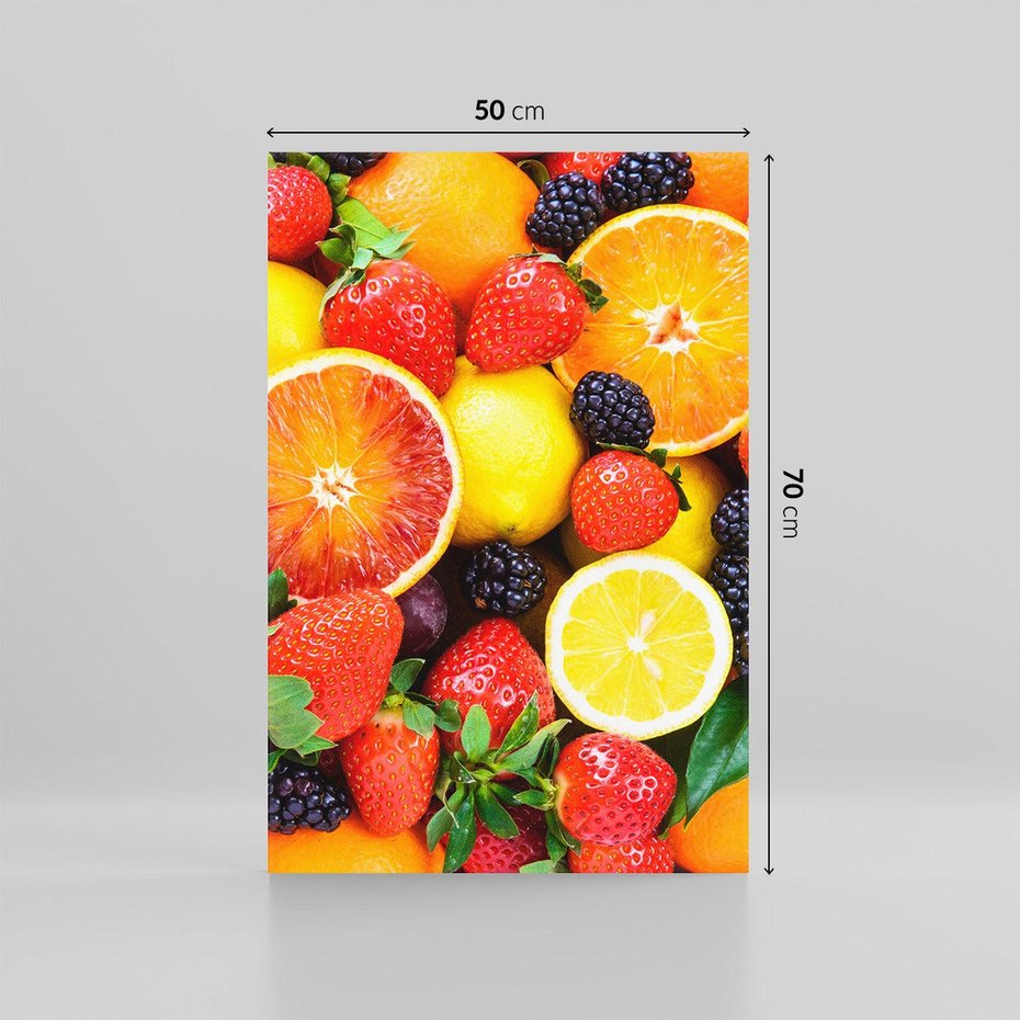 Obraz na płótnie 50x70 - soczysta symfonia smaków - owoce, jabłka