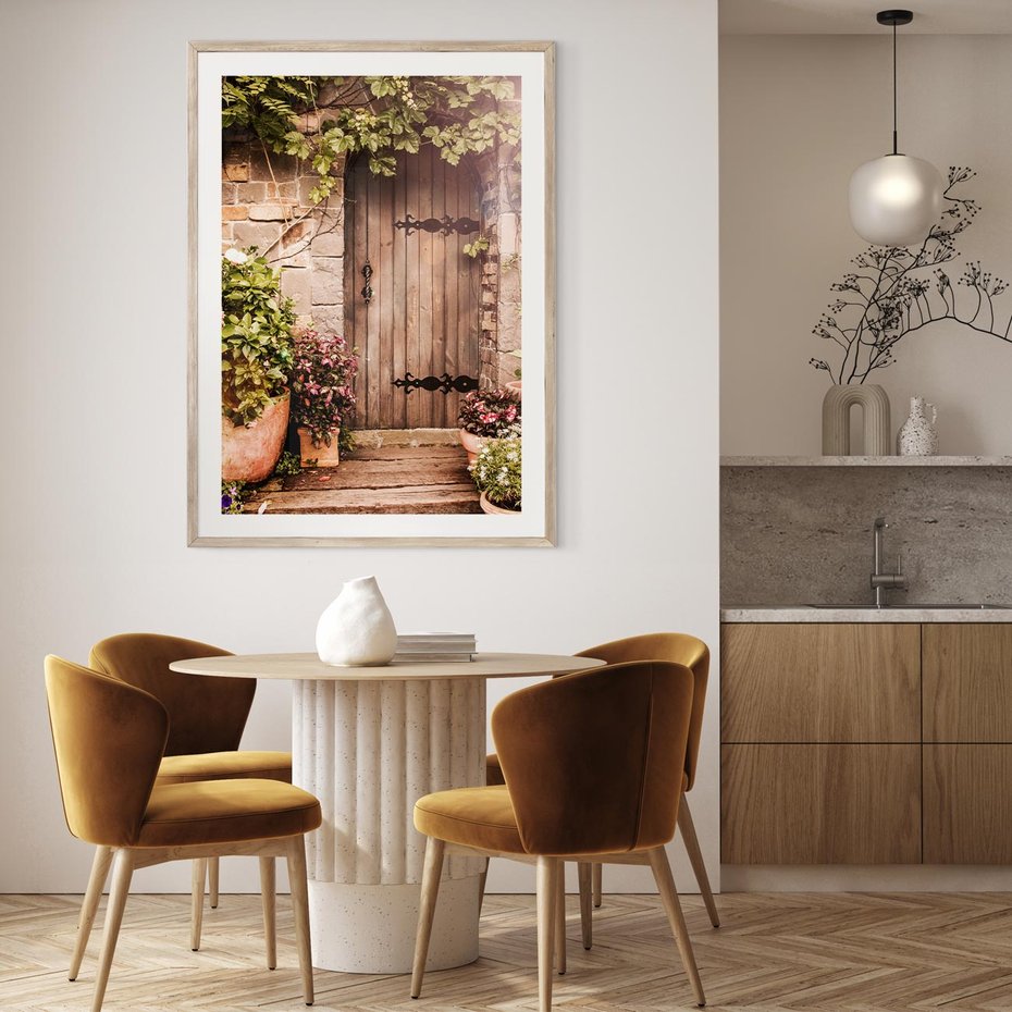 Plakat w ramie 30x40 - Stare drzwi pełne historii - drzwi, stare - rama drewno