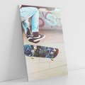 Obraz na płótnie 70x100 - Skateboardowe Rytmy na Desce - deskorolka, skateboard