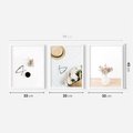 Zestaw obrazy w ramie 30x40 galeria - Kawa, kwiaty, boho, kapelusz - rama biała