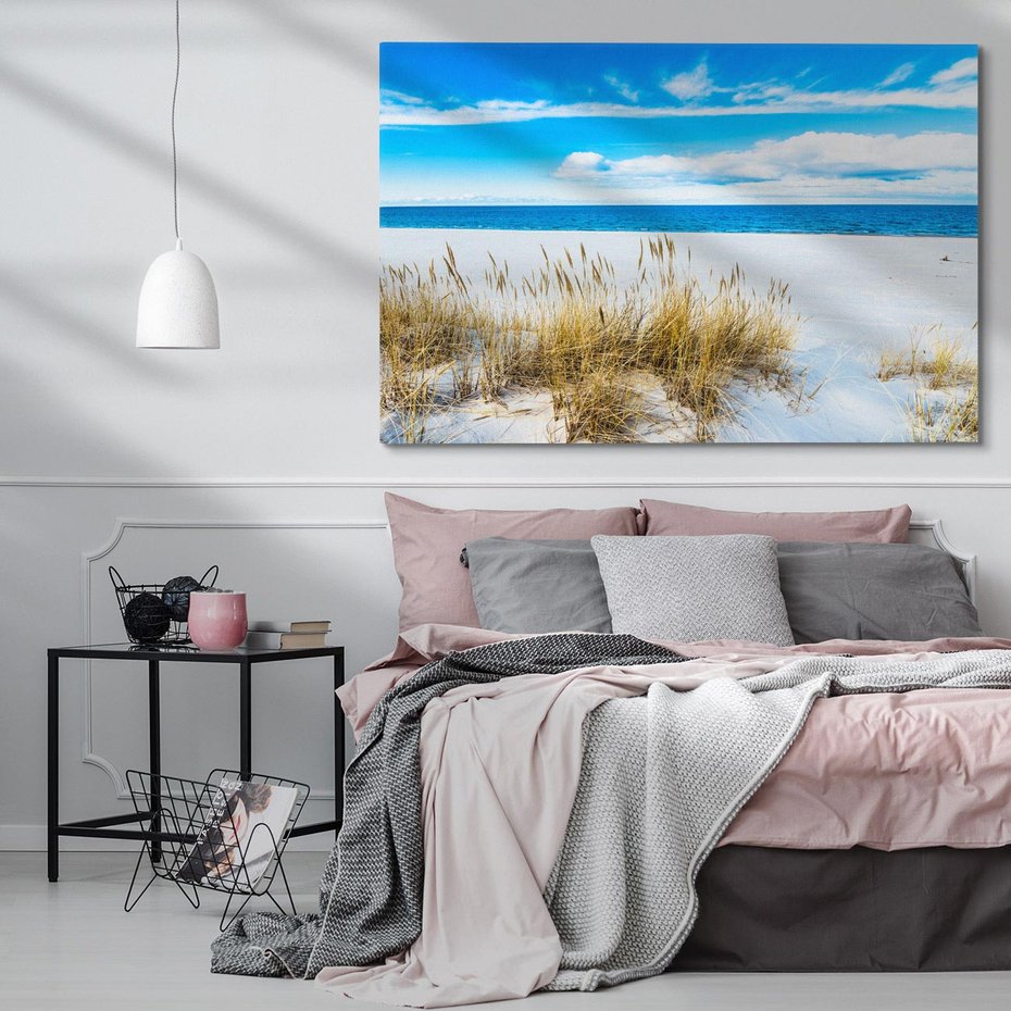 Obraz na płótnie 70x50 - Błogi Relaks - Łeba, bałtyk