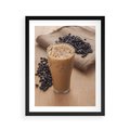 Plakat w ramie 40x50 - Kawa ice coffee: orzeźwiający napój - kawa, ice - rama czarna