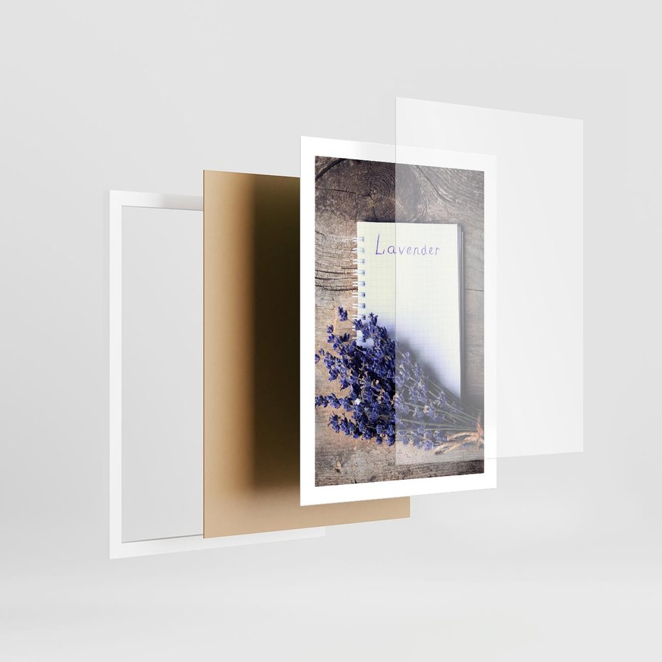 Plakat w ramie 50x70 - Lawendowa Magia - lawenda, fiolet - rama biała