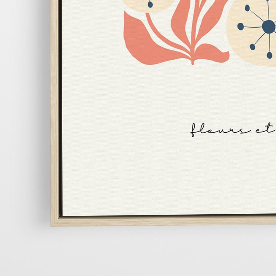 Obraz w ramie 70x100 - Dmuchawce w Abstrakcji - dmuchawce, abstrakcja - rama drewno