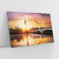 Obraz na płótnie 120x80 - Zachód słońca nad Big Benem i mostem - zachód, słońca