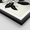 Plakat w ramie 40x50 - Spojrzenie w kształty kwiatów - kwiaty magnolii, minimalizm - rama czarna