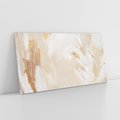 Obraz na płótnie 100x50 - Elegancja w Złocistym Chaosie - złoto beż, abstrakcja