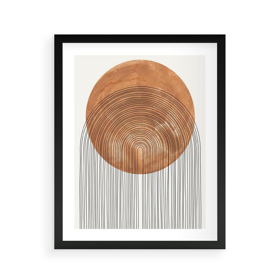 Plakat w ramie 40x50 - Złote Akcenty - nowoczesna sztuka, modern - rama czarna