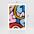 Plakat bez ramy 21x30 - Kolory Komiksu - abstrakcyjne formy, komiksowy styl